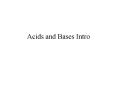 Acids and Bases Intro PowerPoint PPT Presentation