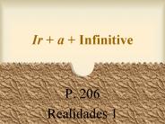 Ir   a   Infinitive