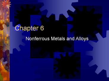 Nonferrous Metals and Alloys