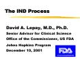 The IND Process PowerPoint PPT Presentation
