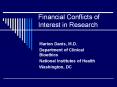 Financial Conflicts of Interest in Research PowerPoint PPT Presentation