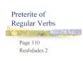 Preterite of Regular Verbs PowerPoint PPT Presentation