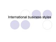 International business styles