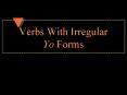 Verbs With Irregular Yo Forms PowerPoint PPT Presentation