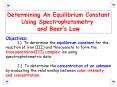 Determining An Equilibrium Constant PowerPoint PPT Presentation
