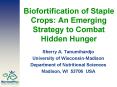 Biofortification of Staple Crops: An Emerging Strategy to Combat Hidden Hunger PowerPoint PPT Presentation
