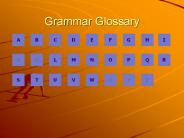 Grammar Glossary