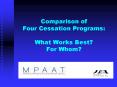 Comparison of Four Cessation Programs:  What Works Best? For Whom? PowerPoint PPT Presentation