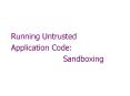 Running Untrusted Application Code: Sandboxing PowerPoint PPT Presentation