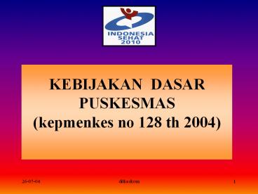 PENYELENGGARAAN PUSKESMAS