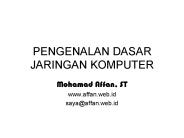PENGENALAN DASAR JARINGAN KOMPUTER