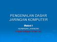 PENGENALAN DASAR JARINGAN KOMPUTER PowerPoint PPT Presentation