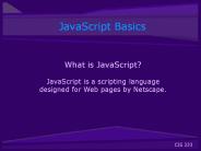 JavaScript Basics