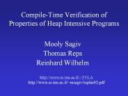 Compile-Time Verification of Properties of Heap Intensive Programs