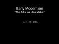 Early Modernism PowerPoint PPT Presentation