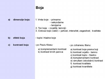 Boja
