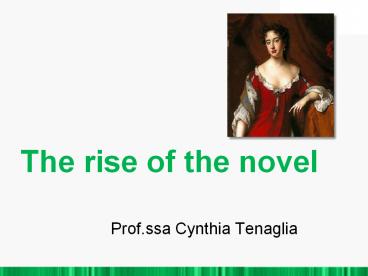 The rise of the novel