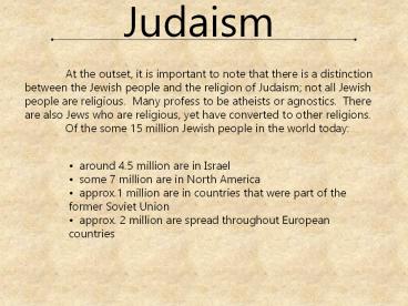 Judaism