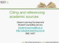 Citing and referencing academic sources PowerPoint PPT Presentation