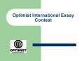 Optimist International Essay Contest PowerPoint PPT Presentation