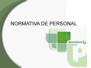 NORMATIVA DE PERSONAL