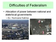 Difficulties of Federalism