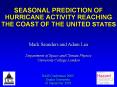 SEASONAL PREDICTION OF HURRICANE ACTIVITY REACHING  THE COAST OF THE UNITED STATES PowerPoint PPT Presentation