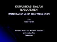 KOMUNIKASI DALAM MANAJEMEN