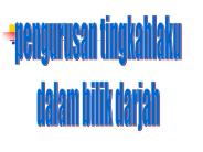 pengurusan tingkahlaku