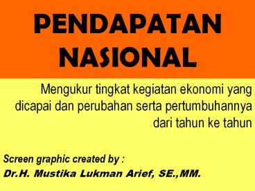 PENDAPATAN NASIONAL