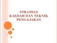 STRATEGI KAEDAH DAN TEKNIK PENGAJARAN PowerPoint PPT Presentation