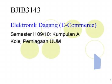 Elektronik Dagang (E-Commerce)