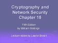 Cryptography and Network Security Chapter 15 PowerPoint PPT Presentation