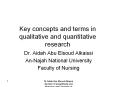 Key concepts and terms in qualitative and quantitative research PowerPoint PPT Presentation