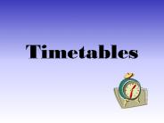Timetables