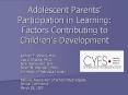 Adolescent Parents PowerPoint PPT Presentation