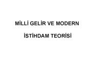 MILLI GELIR VE MODERN  ISTIHDAM TEORISI