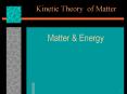 Kinetic Theory of Matter PowerPoint PPT Presentation