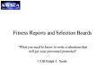 Fitness Reports and Selection Boards PowerPoint PPT Presentation
