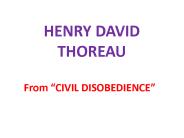 HENRY DAVID THOREAU