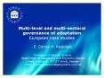 Multi-level and multi-sectoral governance of adaptation European case studies PowerPoint PPT Presentation