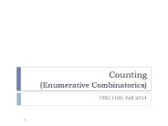 Counting (Enumerative Combinatorics)