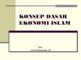 KONSEP DASAR EKONOMI ISLAM PowerPoint PPT Presentation