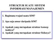 STRUKTUR SUATU SISTEM INFORMASI MANAJEMEN