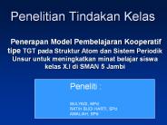 Penelitian Tindakan Kelas
