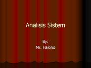 Analisis Sistem