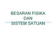 BESARAN FISIKA DAN SISTEM SATUAN