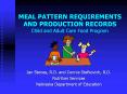 MEAL PATTERN REQUIREMENTS AND PRODUCTION RECORDS Child and Adult Care Food Program PowerPoint PPT Presentation