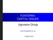 FONTERRA: CAPITAL ISSUES