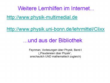 Weitere Lernhilfen im Internet...